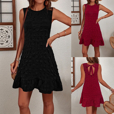 Ruffled Sleeveless Summer Dress for Women