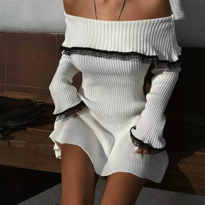Women's Dress with Removable Lace Collar