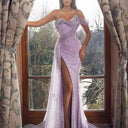 Glamorous Sequin Evening Dress with Chic Slit