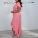 Elegant Women's High-Low Ruffle Wrap Dress