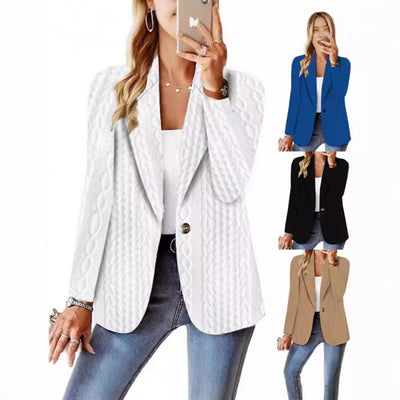 Chic Knitted Blazer for Women with Stylish Finish