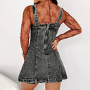 Women's Adjustable Strap Denim Overall Dress - Quality Craftsmanship