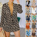 Vibrant Leopard Print Blouse Dress for Women