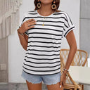 Chic Women’s Striped Short Sleeve Top