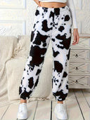 Trendy Cow Print Women's Trousers