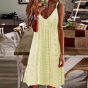 Women's V-Neck Eyelet Summer Dress