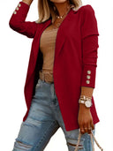 Chic Women's Blazer with Glamorous Buttons