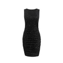 Shimmering V-Neck Party Dress for Women