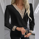 Ladies' Lace-Trim Blouse for Chic Style