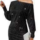 Chic Asymmetrical Mini Dress with Glamorous Sparkle