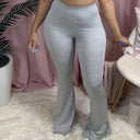 High-Waisted Bootcut Leggings in Soft Jersey