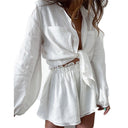 Chic Women's Blouse and Shorts Set