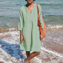 Stylish Hooded Women's Summer Dress with Pockets