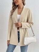 Chic Women's Blazer Jacket with Stylish Waist Insert