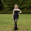 Chic Crop Top & Lace Skirt Ensemble