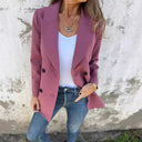 Chic Double-Breasted Blazer with Structured Shoulder Pads