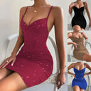 Women's Shimmering Star Pattern Mini Dress
