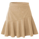 Stylish Corduroy Cotton Flared Skirt for Women