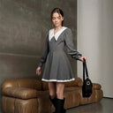 Chic Collar Mini Dress for Women