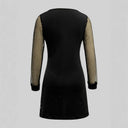 Starry Sheer Sleeve Cocktail Dress for Women