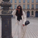 Chic Patterned Blazer Jacket for Women