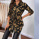 Women's Floral Knot Blouse - Chic Style