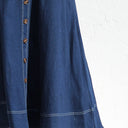 Women's Classic Denim Dress with Button Details and Utility Pockets