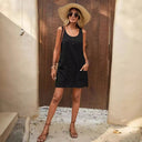 Chic Women's Summer Dress with Pockets & Buttons