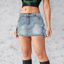 Chic Women's Denim Skirt with Stylish Pockets