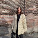 Chic Blazer Jacket with Glamorous Stone Detailing