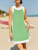 Stylish Women's Beach Dress with Trendy Trims