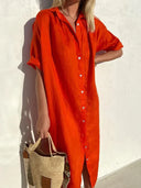 Chic Blouse Dress with Button Detail