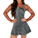 Women's Adjustable Strap Denim Overall Dress - Quality Craftsmanship