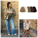 Women's Oversized Ruffle Blouse for Effortless Style