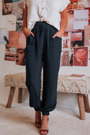 Women's Elastic Waist Casual Trousers