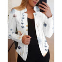 Floral Print Women's Blazer with Tailored Fit