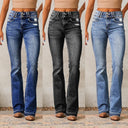 Trendy Destroyed Flared Jeans for Women