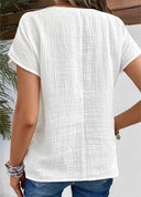Chic Women's Button Detail T-Shirt