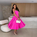 Strapless A-Line Cocktail Dress with Flared Skirt