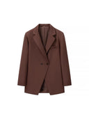 Chic Oversized Blazer with Double-Breasted Style and Ample Pockets