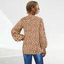 V-Neck Blouse with Stylish Voluminous Sleeves