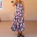 Floral Maxi Dress with Adjustable Straps for Women