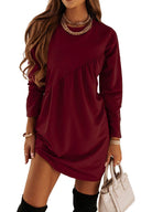Chic Women's Asymmetrical Hem Sweat Dress
