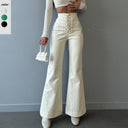 Women's High-Waisted Flared Pants with Chic Lacing Design