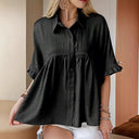 Chic Ruffled Short Sleeve Blouse for Women