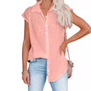 Airy Short Sleeve Blouse in Premium Fabric
