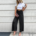 Chic High-Waisted Palazzo Pants with Pockets for Women
