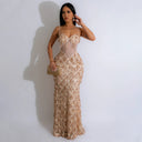 Crystal Embellished Evening Dress for Women