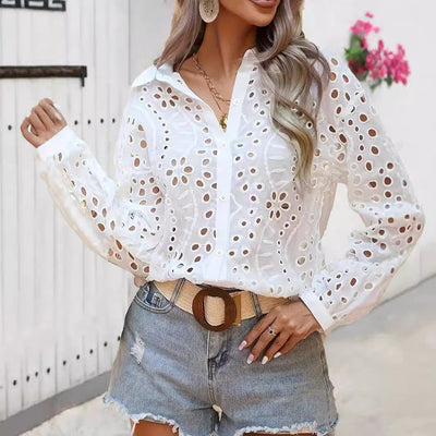 Lace Pattern Blouse for Women
