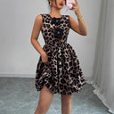 Chic Animal Print Women's Dress